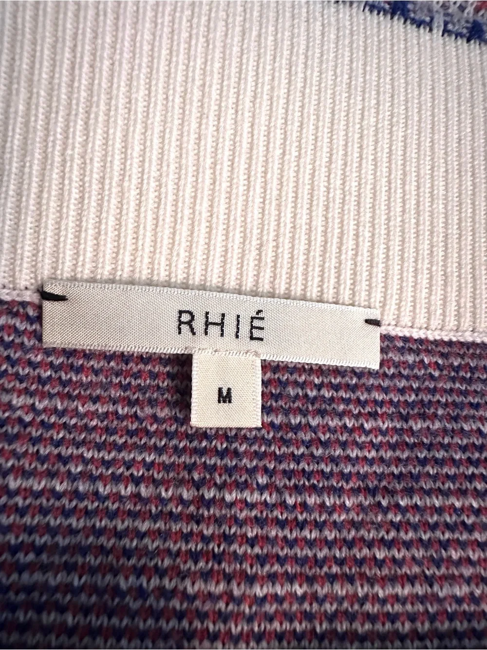 RHIÉ Merino Wool Fringe-Hem Plaid Pencil Skirt in Red Blue and Black Size Medium